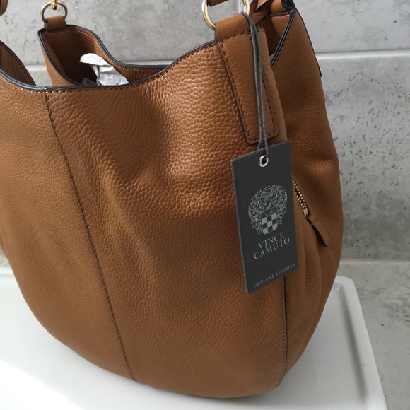 SOLD!  Vince Camuto Jody Hobo Leather - Dark Wheat - Picture 2 of 13
